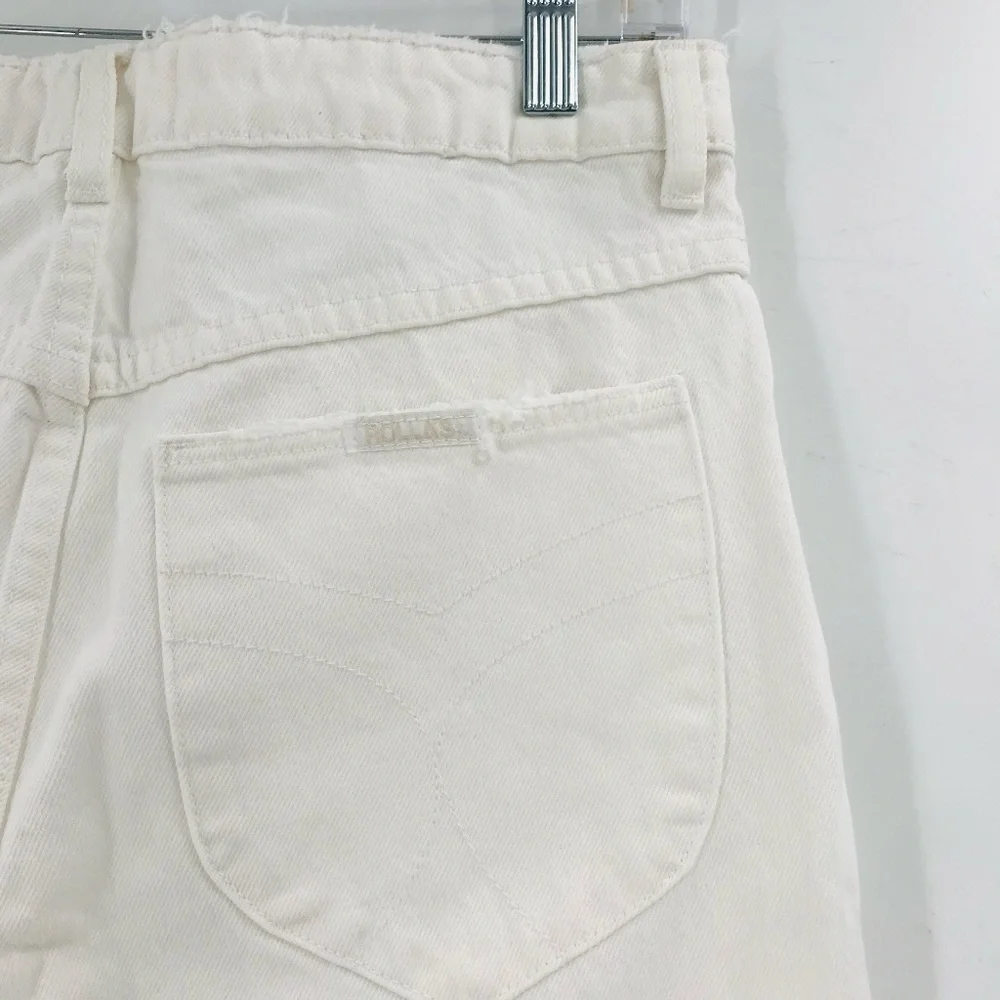 Rolla's Original High Rise Straight Leg Distressed Jeans White Size 30 - Picture 10 of 11